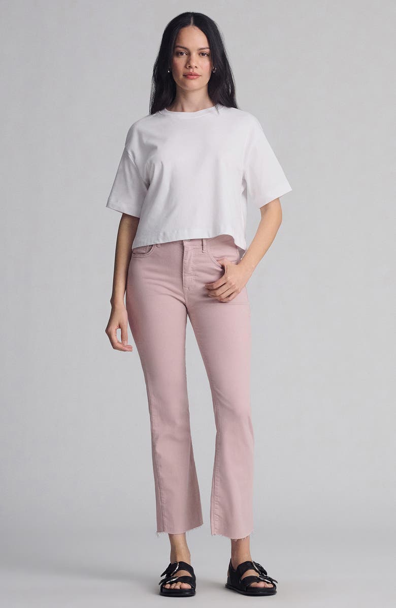 Mavi Jeans Anika Raw Hem Ankle Flare Leg Jeans, Alternate, color, Woodrose