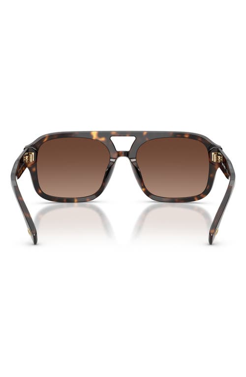 Tory Burch 55mm Polarized Gradient Pilot Sunglasses In Brown
