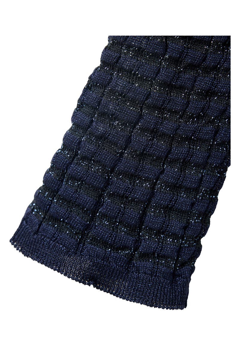 Textured Metallic Sweater, Alternate, color, NAVY