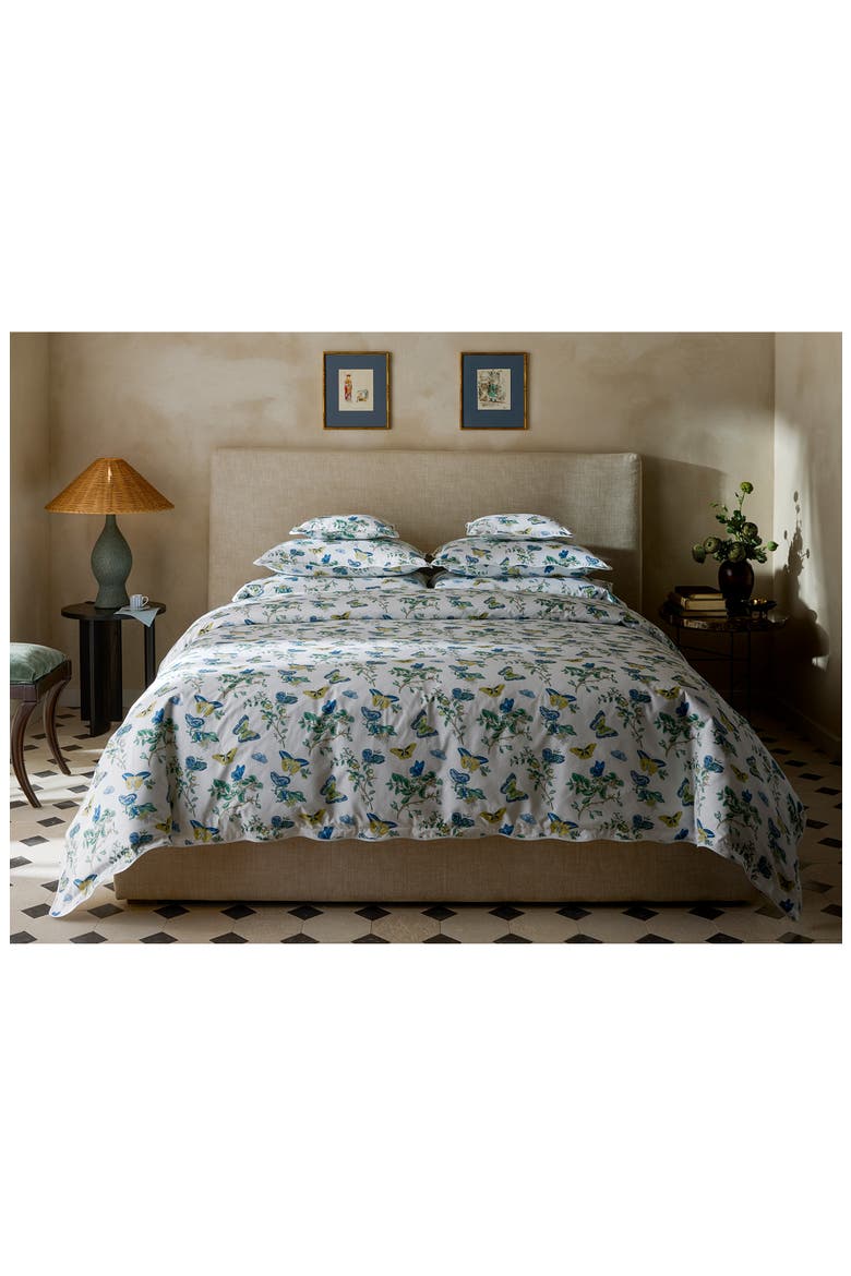 Baudin Butterfly Sham, Alternate, color, PRUSSIAN BLUE