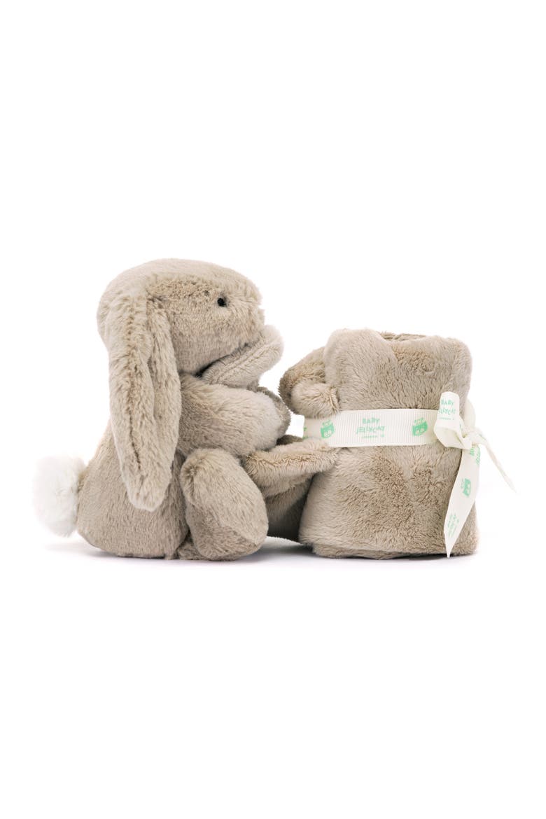 Bashful Bunny 5.9-Inch Plushie & Soother Blanket, Alternate, color, BROWN