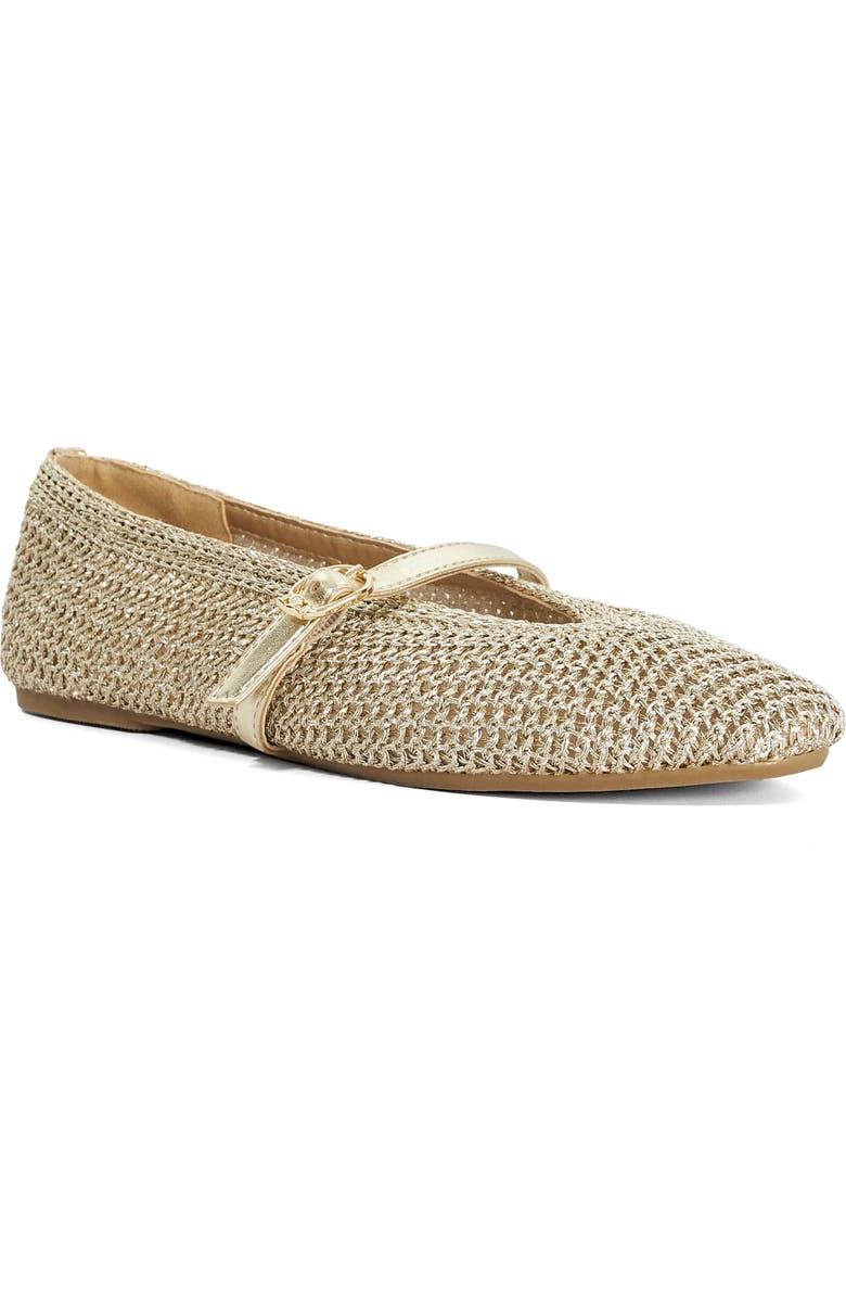 Dune London Halmada Mary Jane Flat, Main, color, Gold