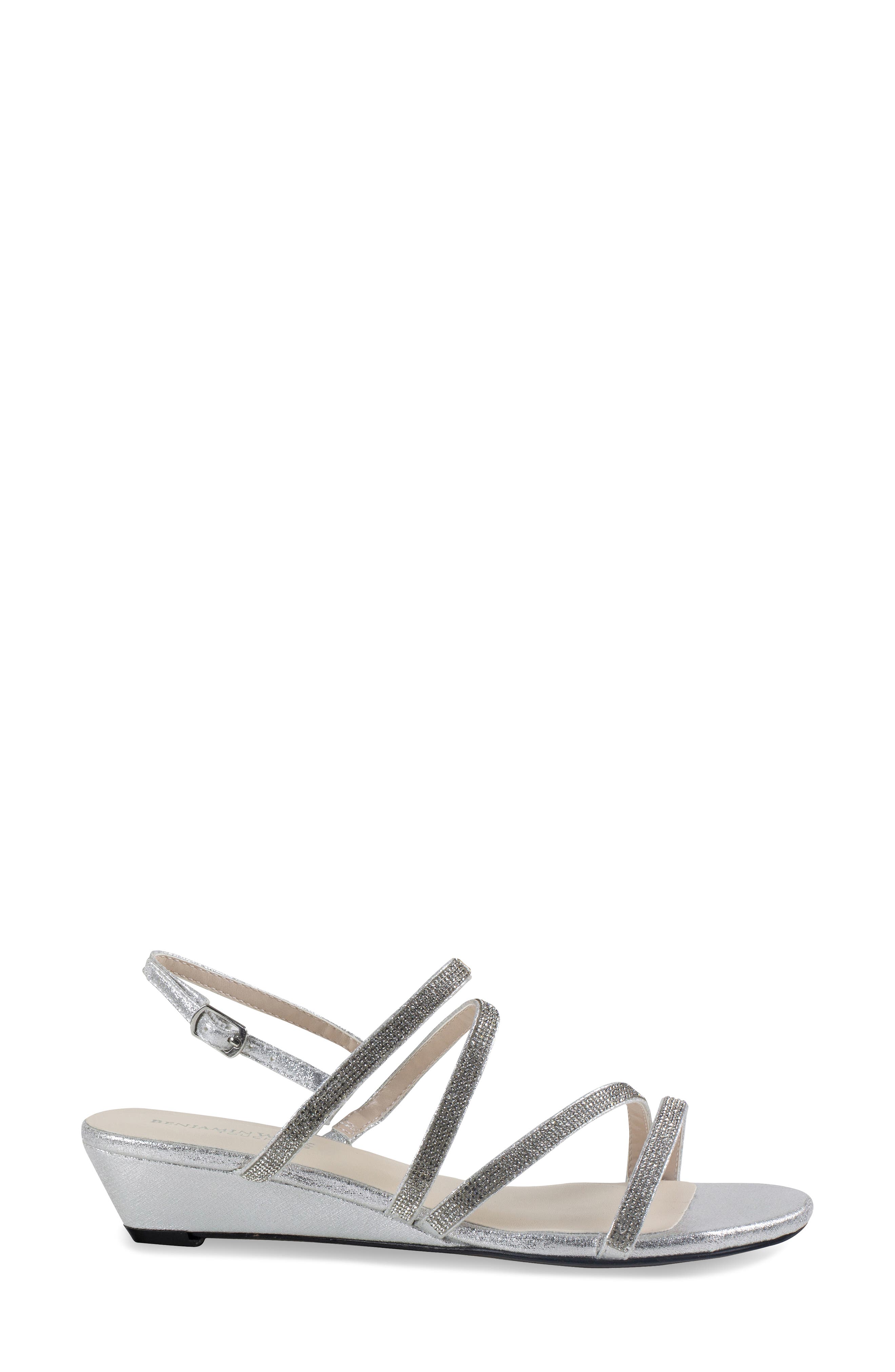 Touch Ups Jodi Slingback Wedge Sandal, Alternate, color, Silver