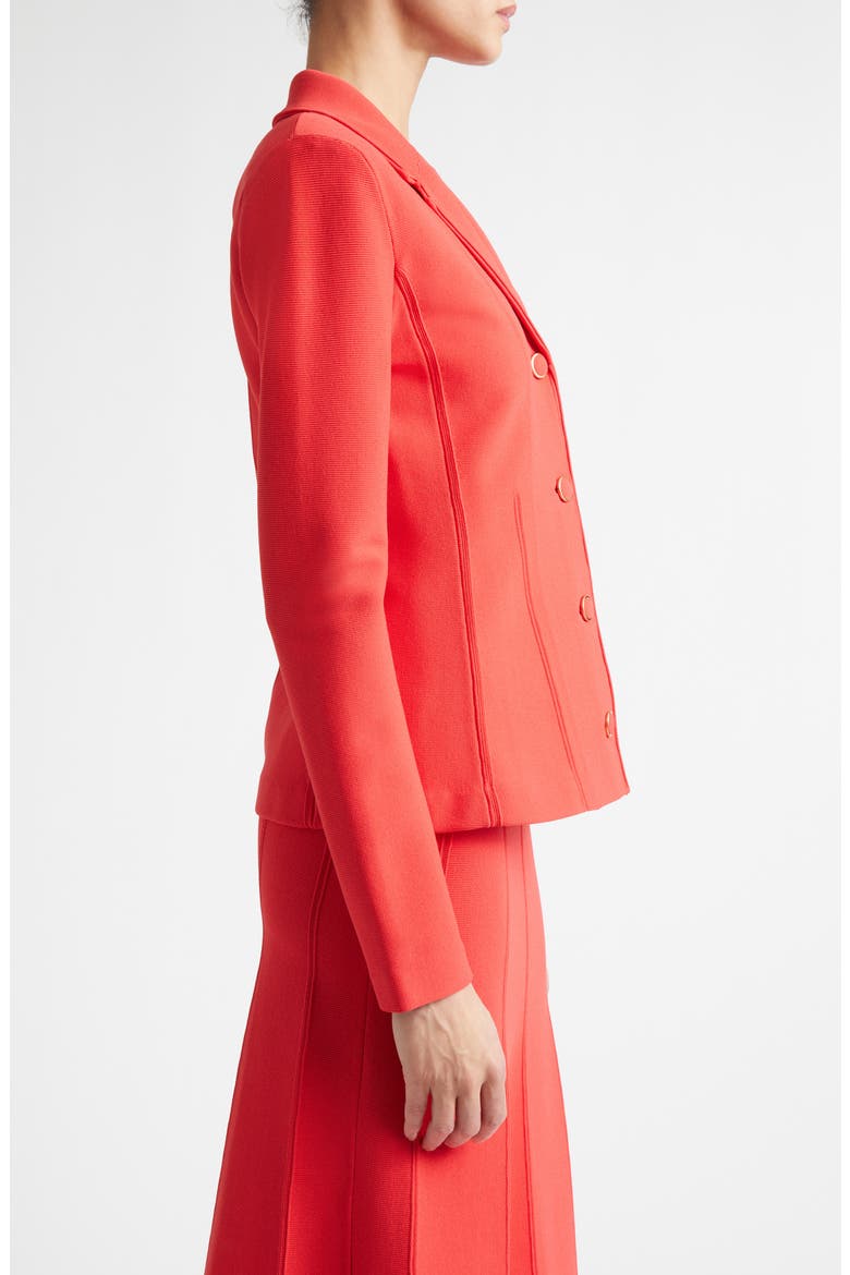 Adele Valley Fitted Sweater Jacket, Alternate, color, BRIGHT DEEP CORAL
