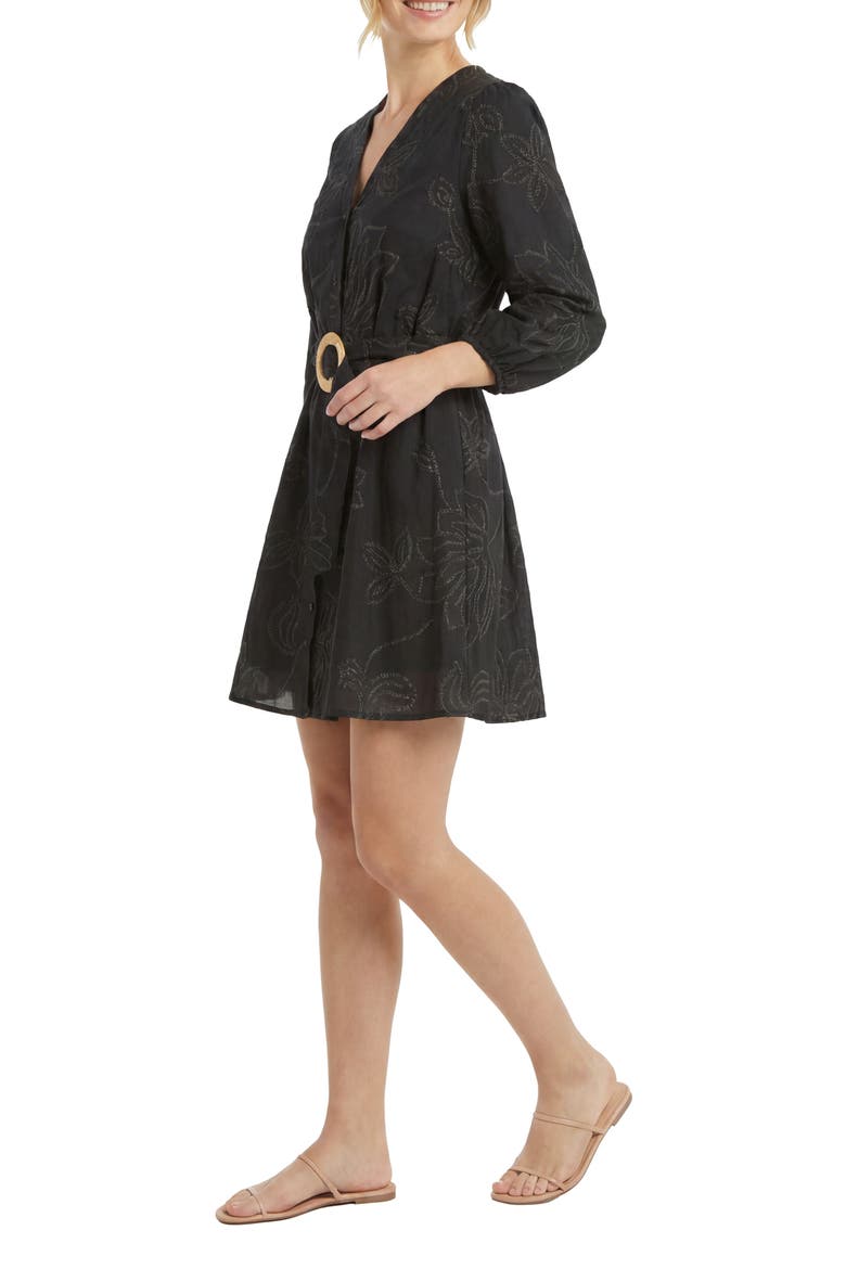 A-Line Shirtdress, Alternate, color, BLACK BLACK