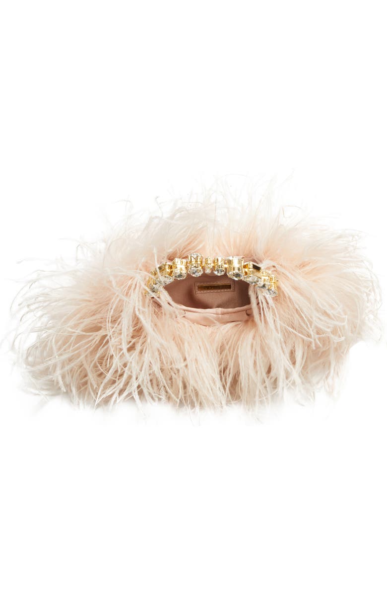 L’alingi Taliyah Feather Top Handle Bag, Alternate, color, Beige