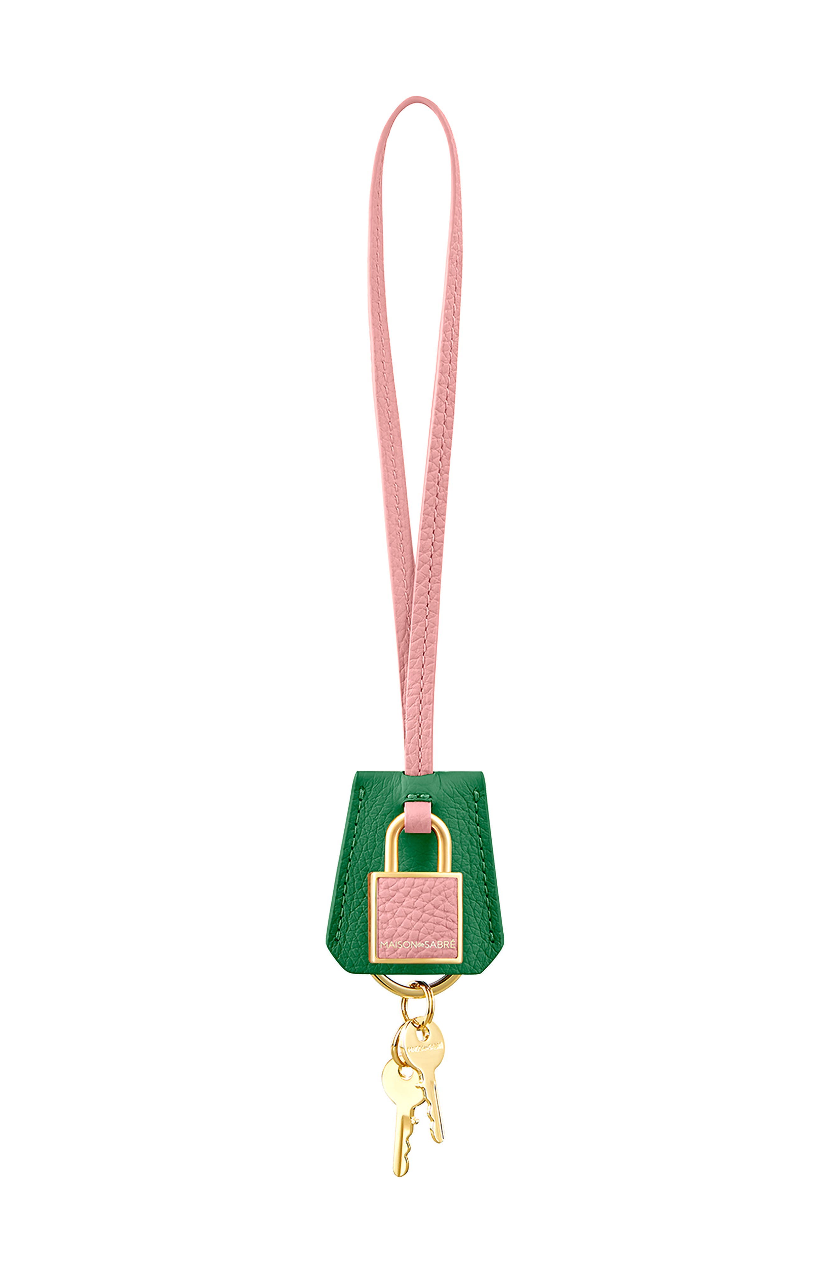 MAISON de SABRÉ The SABRÉMOJI Padlock Charm, Main, color, Emerald Lily