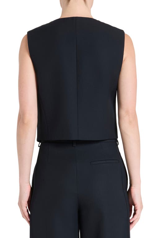 Twp Perry Virgin Wool Crop Vest In Black