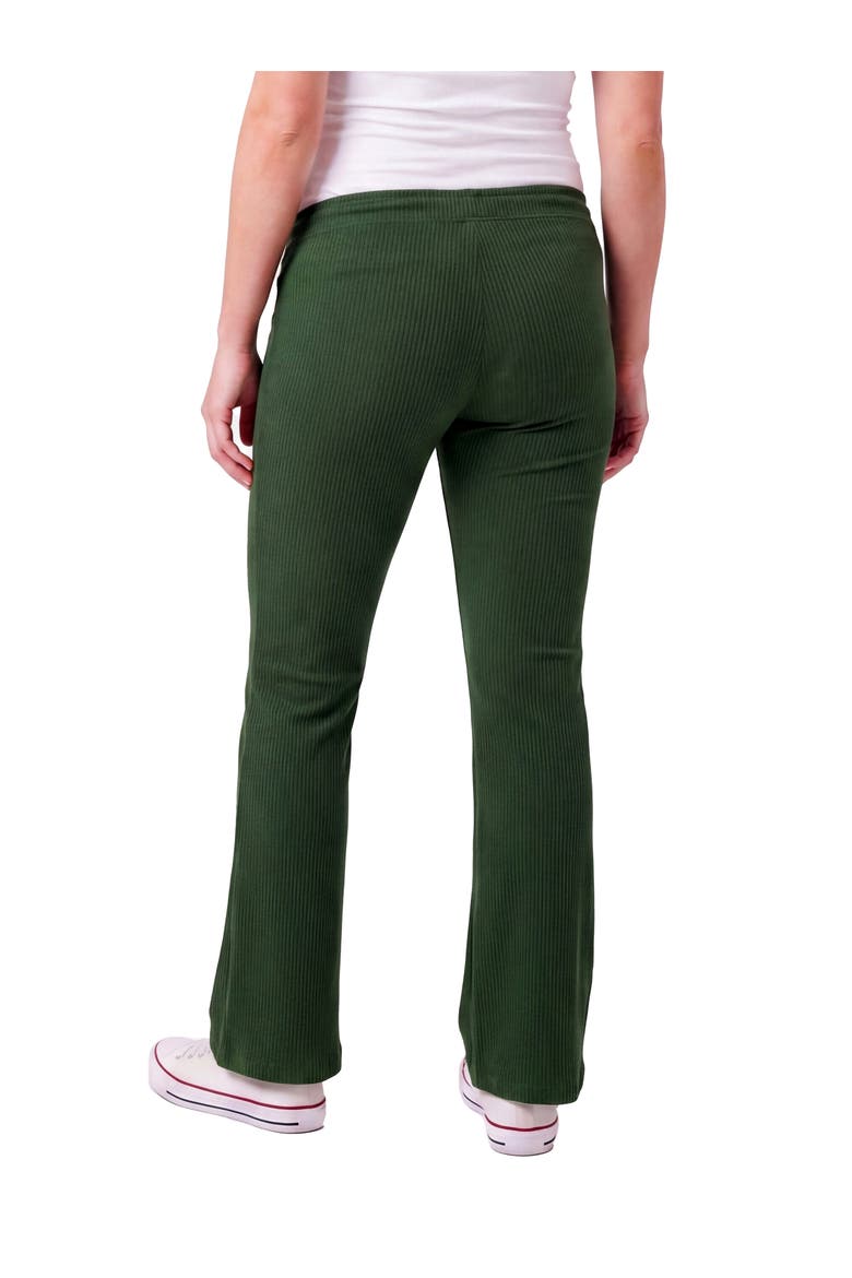 Maternity Basic Ribbed Knit Drawstring Straight Leg Lounge Pants, Alternate, color, Kiwi