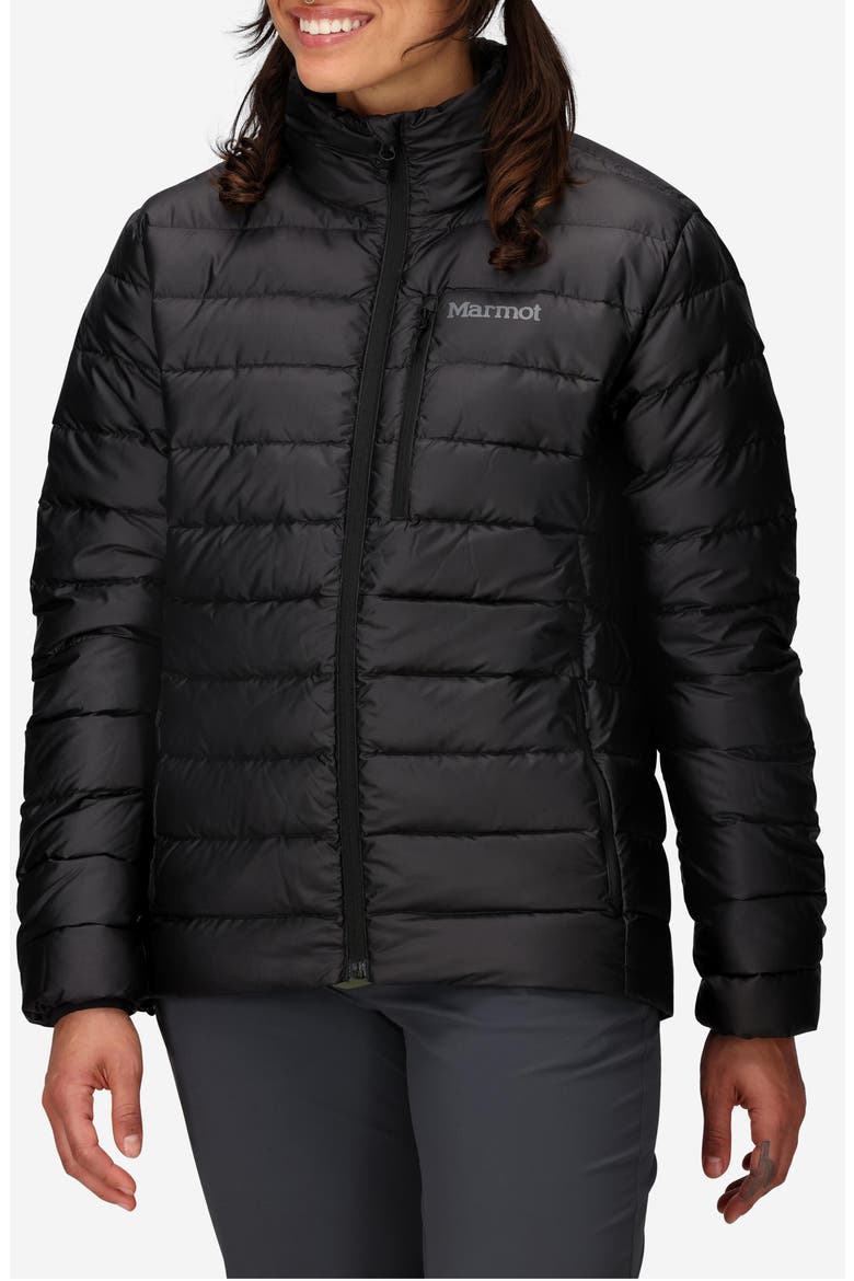 Highlander Quilted 700 Fill Power Down Puffer Jacket, Main, color, BLACK