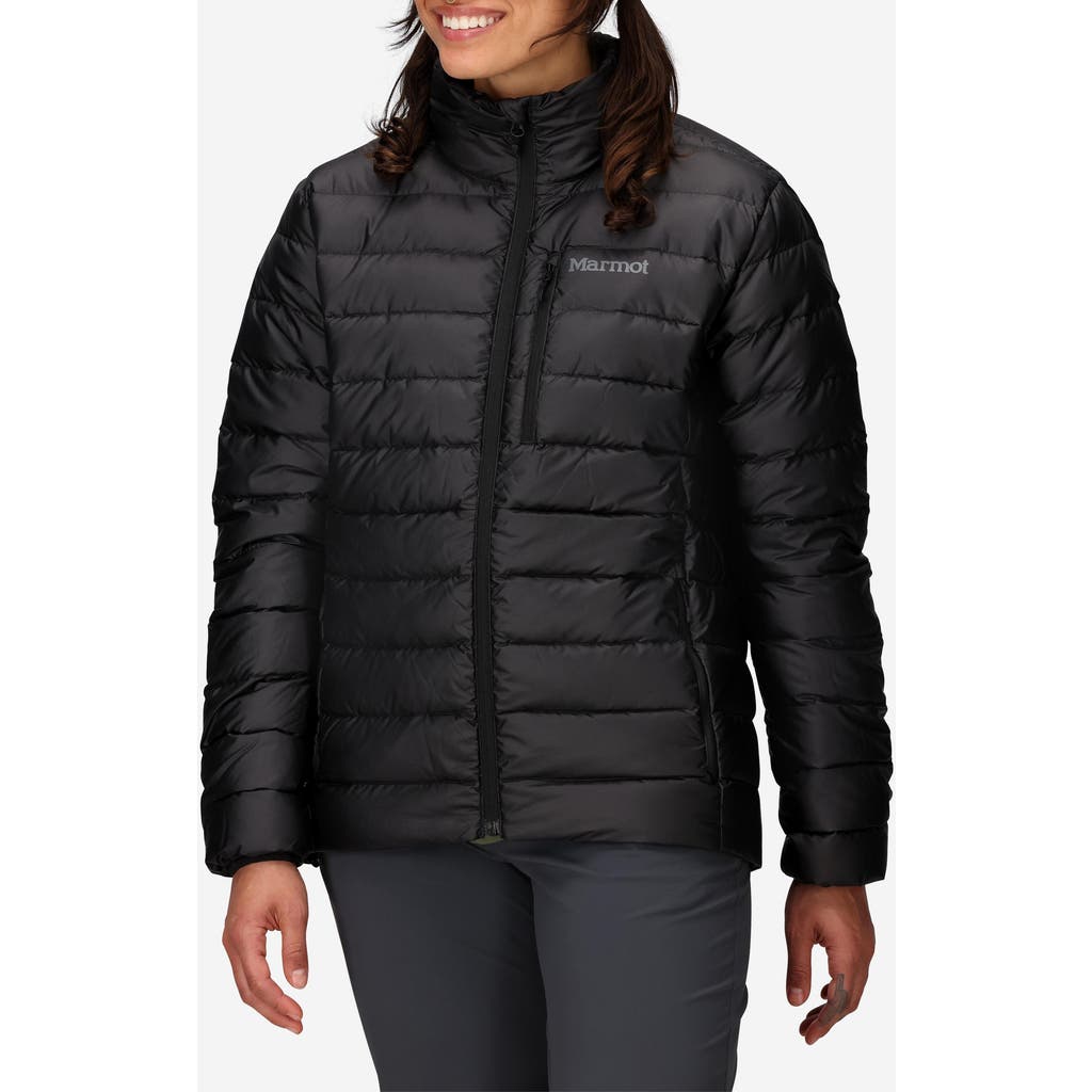 Marmot Highlander Quilted 700 Fill Power Down Puffer Jacket In Black