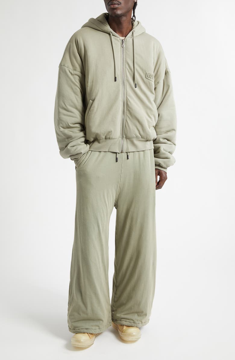 LU'U DAN Wadded Cotton Hoodie, Alternate, color, Vetiver