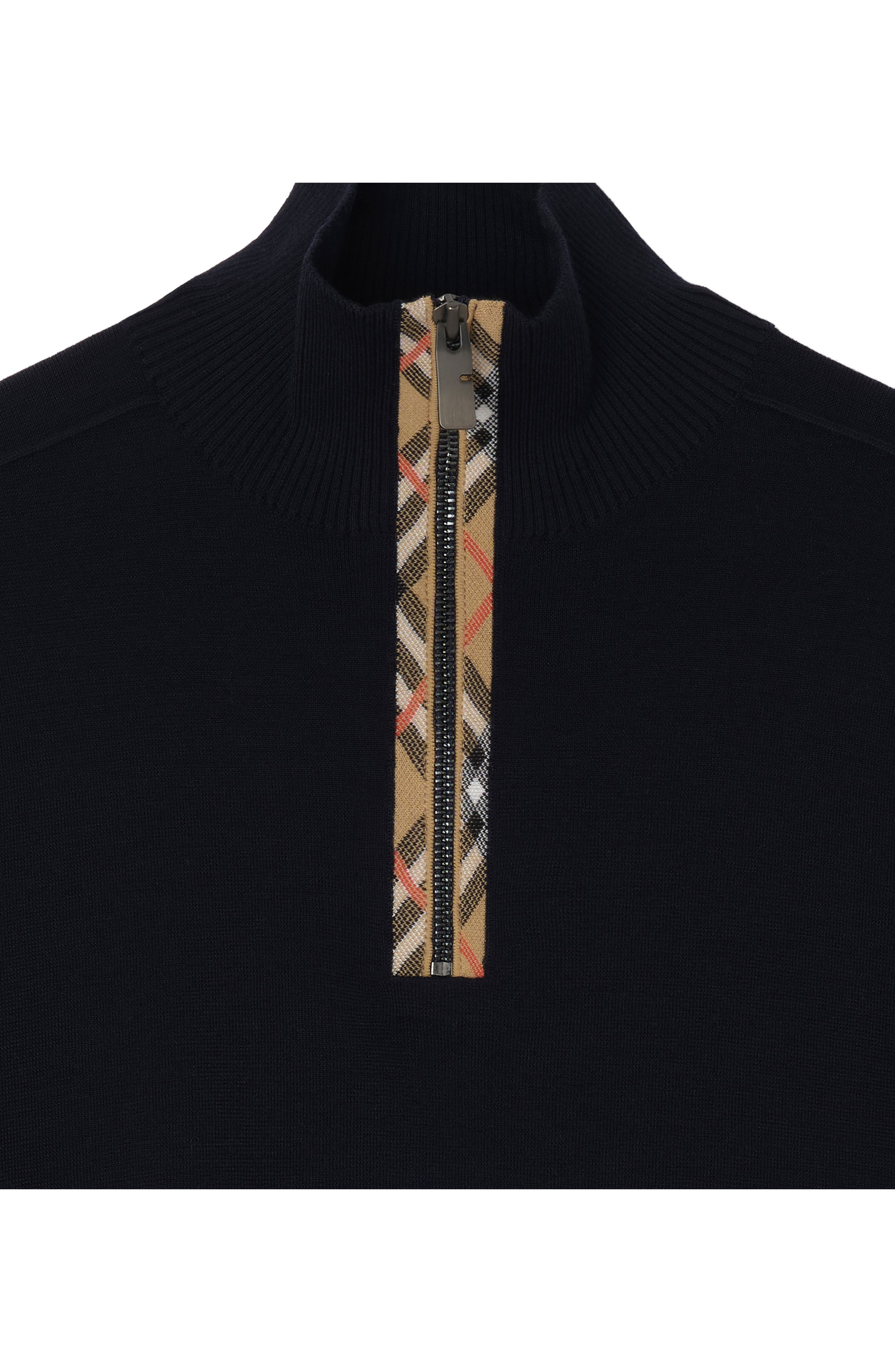 Burberry Cameron Quarter Zip Merino Wool Sweater (Men) | Nordstrom
