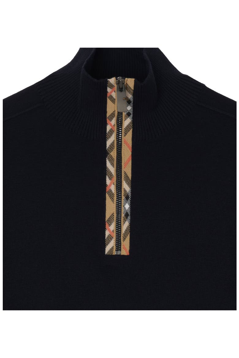Cameron Quarter Zip Merino Wool Sweater, Alternate, color, NAVY
