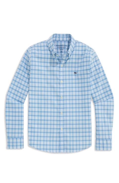 Kids' Lowcountry Plaid Performance Cotton Shirt