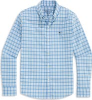 vineyard vines Kids' Lowcountry Plaid Performance Cotton Shirt