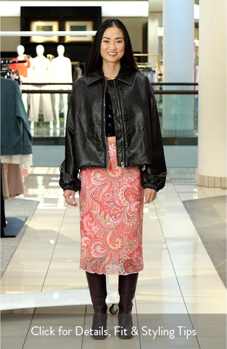 Nirvana Faux Leather Bomber Jacket, sales video thumbnail