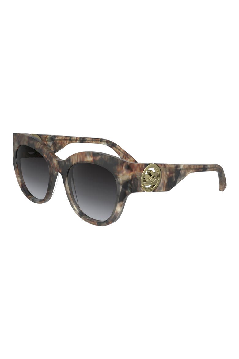 55mm Gradient Butterfly Sunglasses, Alternate, color, MARBLE BROWN BEIGE