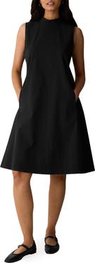 Eileen Fisher Mock Neck Sleeveless Dress