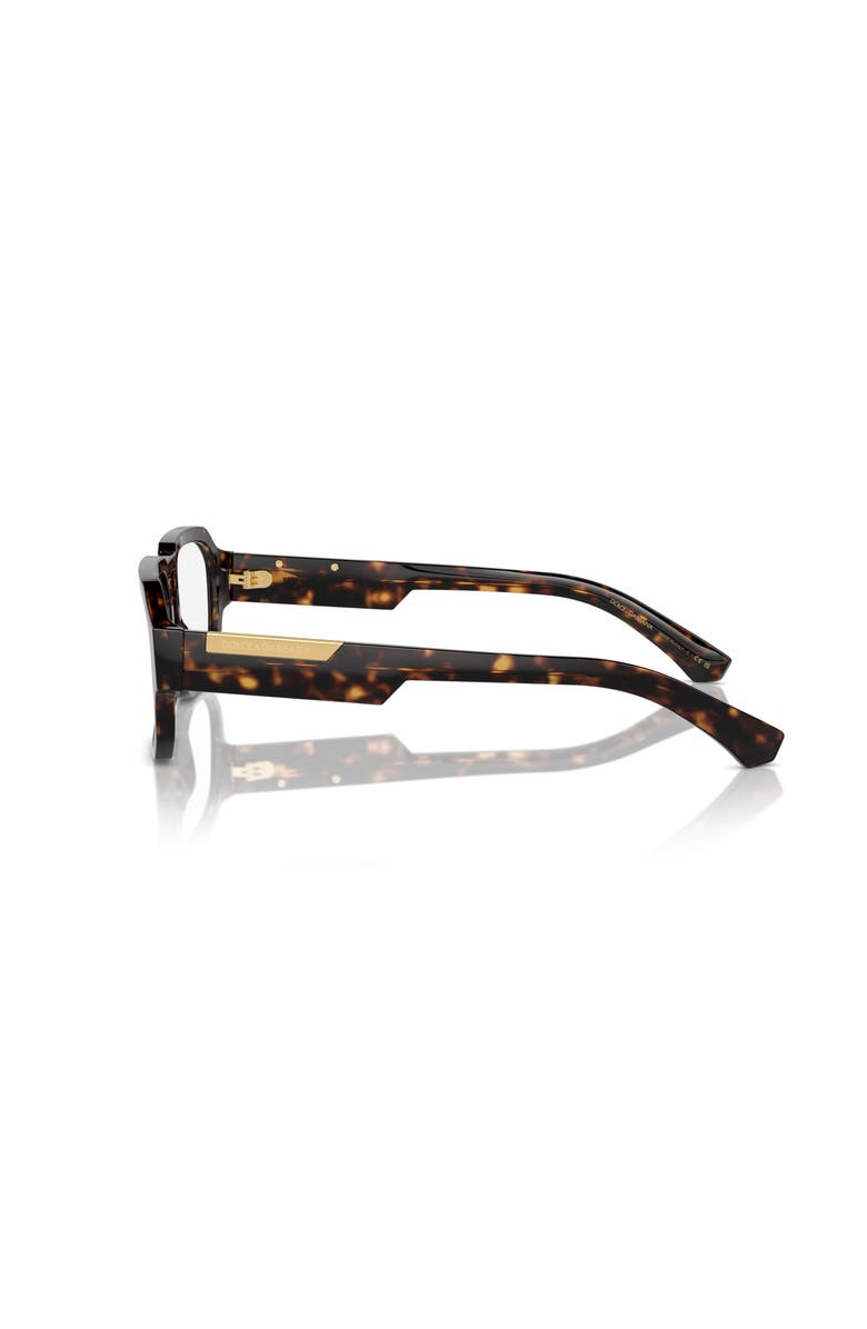 Dolce&Gabbana 53mm Pilot optical glasses, Alternate, color, Tortoise