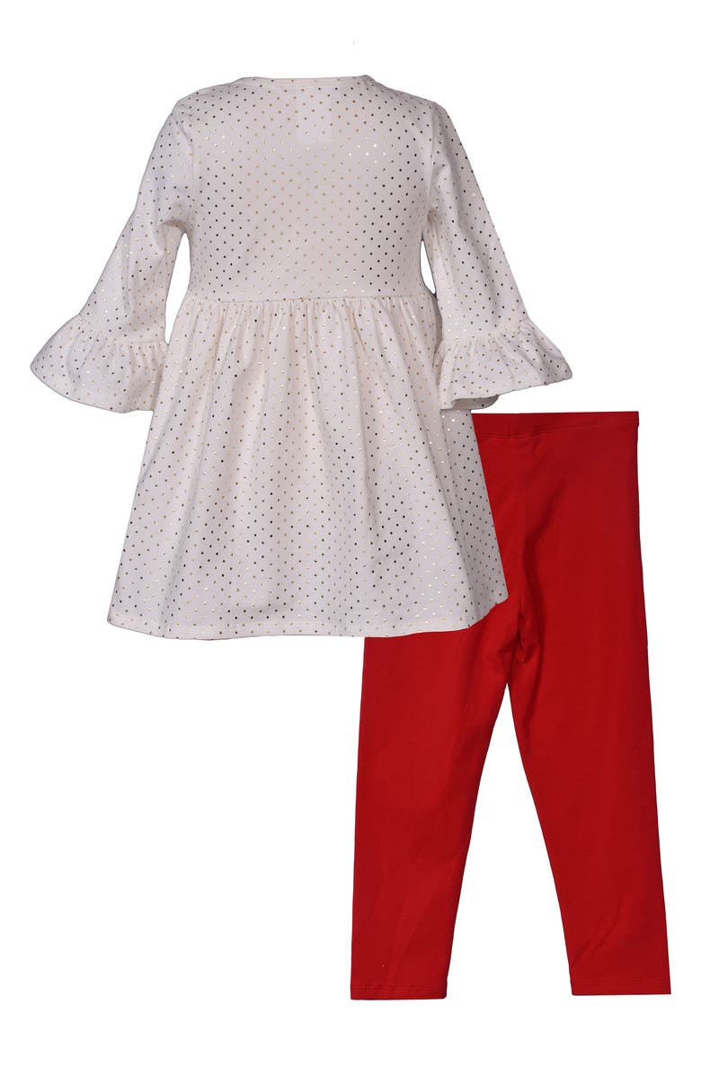 Bonnie Jean Kids' Nutcracker Long Sleeve Dress & Leggings Set, Alternate, color, Ivory