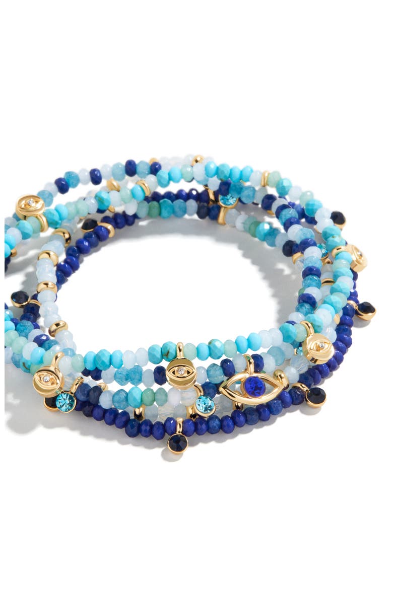 Evil Eye Layered Bracelet, Alternate, color, TURQUOISE