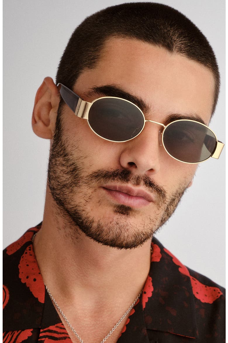Mars II 51mm Oval Sunglasses, Alternate, color, GOLD / DARK TORT