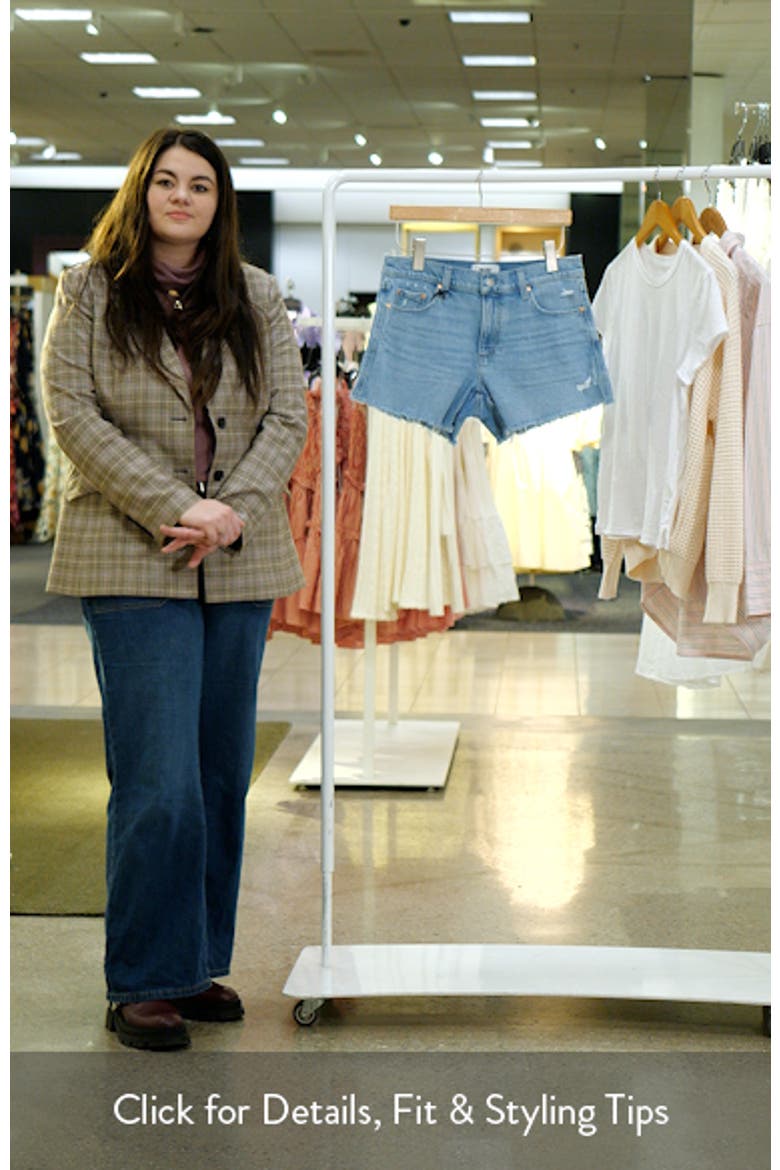 Dylan Frayed Mid Rise Denim Shorts video