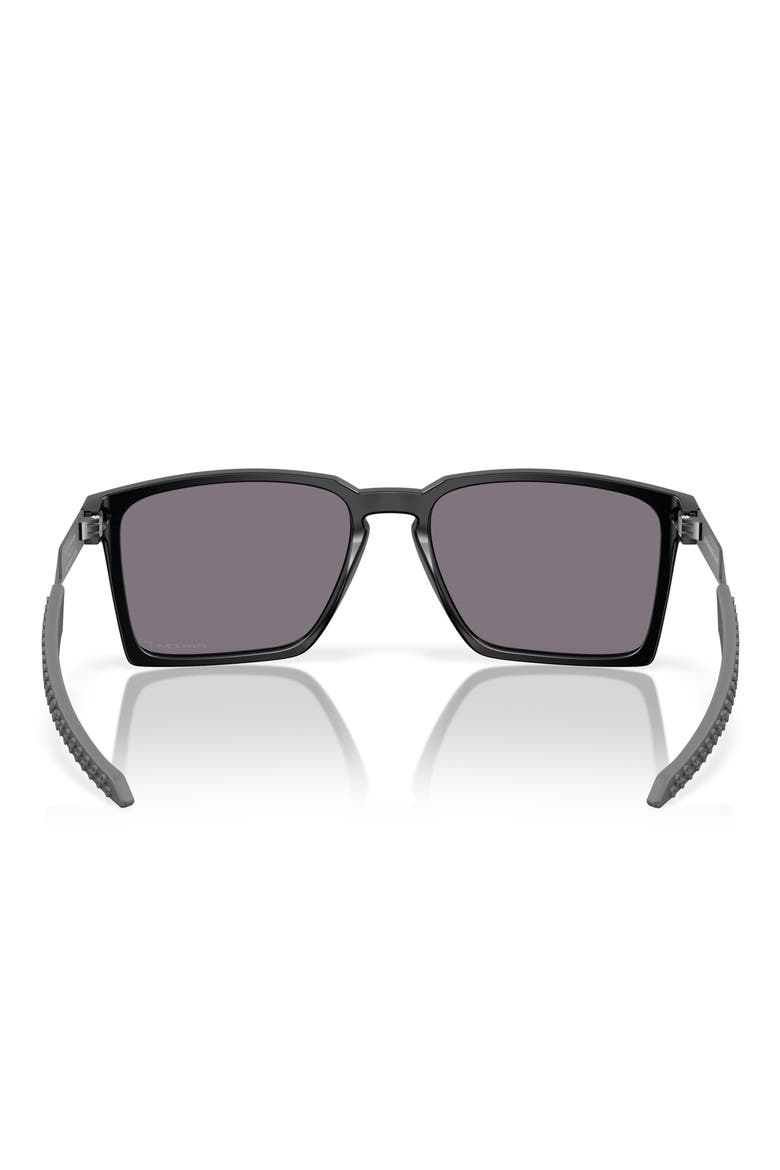 Exchange Sun 56mm Polarized Rectangle Sunglasses, Alternate, color, BLACK GREY