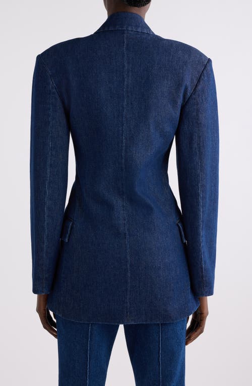 Shop Dries Van Noten Fitted Denim Jacket In Blue