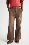 STOCKHOLM SURFBOARD CLUB Sune Distressed Corduroy Bootcut Pants