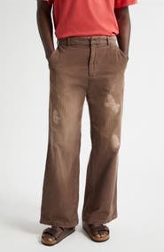 STOCKHOLM SURFBOARD CLUB Sune Distressed Corduroy Bootcut Pants