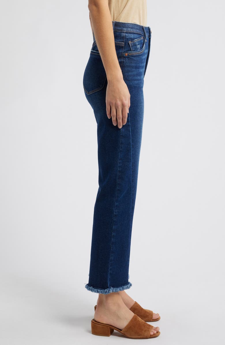 Wit & Wisdom Bennett 'Ab'Solution Skyrise Frayed High Waist Ankle Barely Bootcut Jeans, Alternate, color, Blue