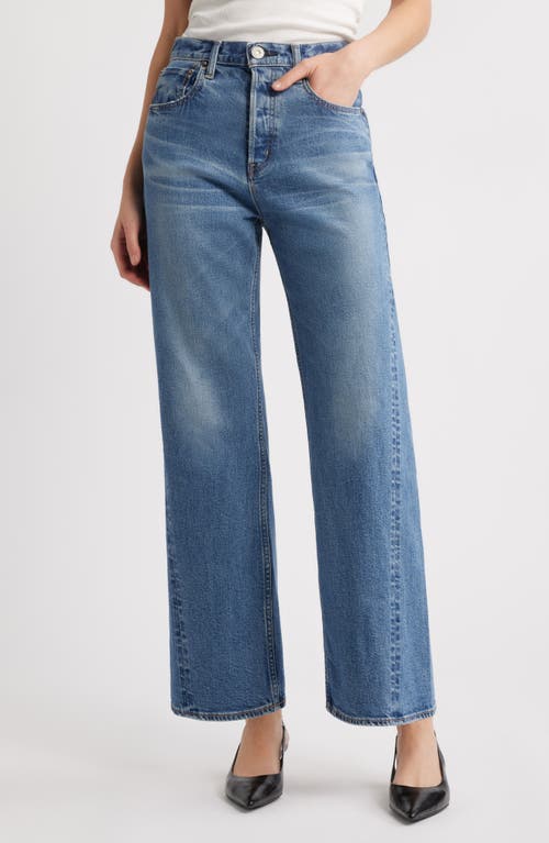Moussy Vintage Salisbury Wide Leg Jeans In Blue
