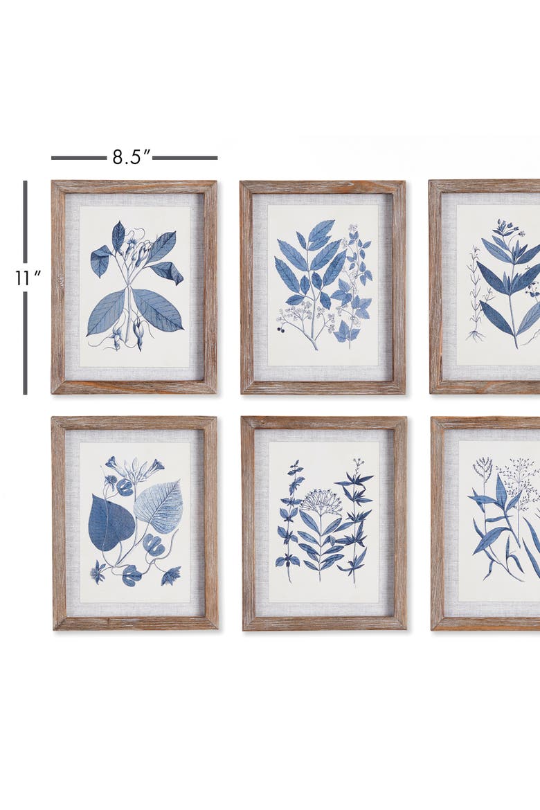 Blue Leaf Petite Prints Set of 6, Alternate, color, Blue