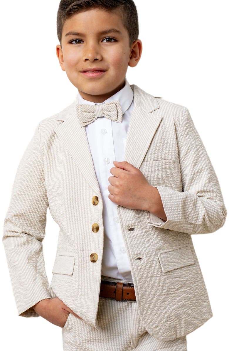 Hope 
Henry Boys
 Seersucker Bow Tie, Kids, Alternate, color, Tonal Tan Seersucker