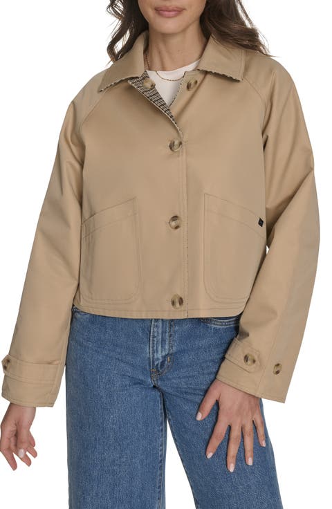 Reversible Crop Trench Jacket