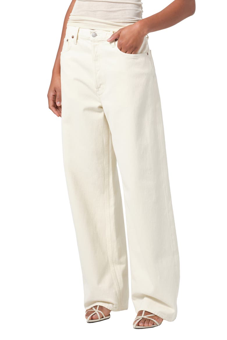 Low Slung Baggy Jeans, Main, color, SOLAR