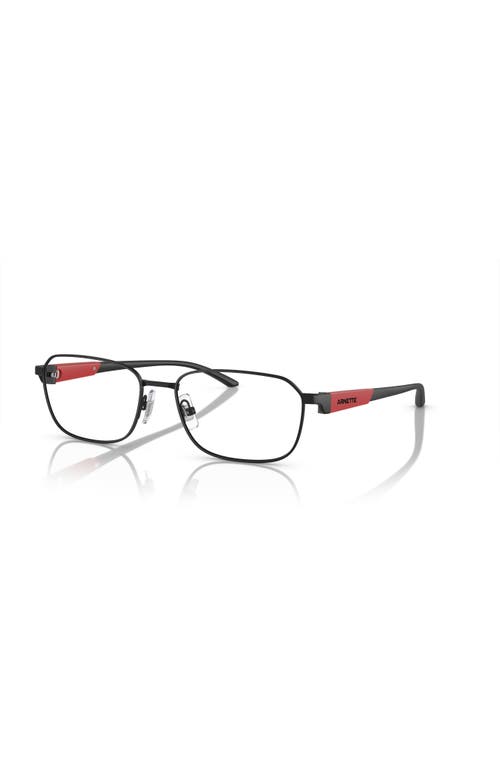 Arnette 55mm Rectangle Optical Glasses In Black