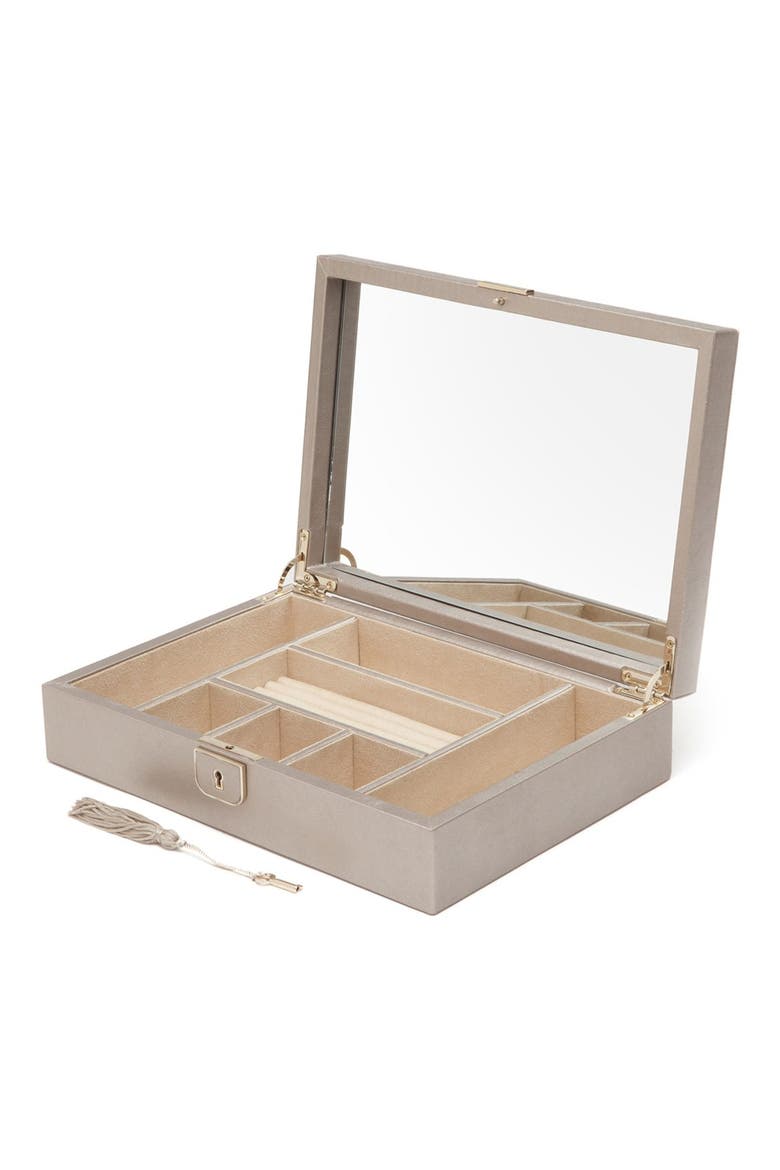 Palermo Medium Jewelry Box, Alternate, color, PEWTER