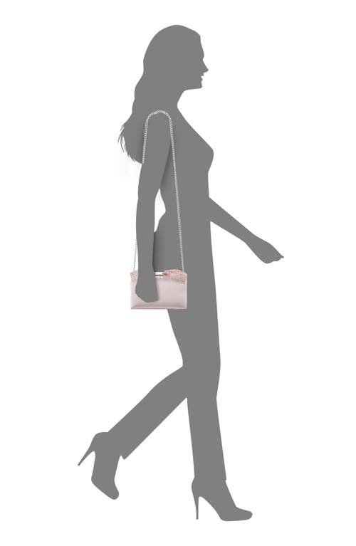 Shop Nina Selena Frame Clutch In Pearl Rose