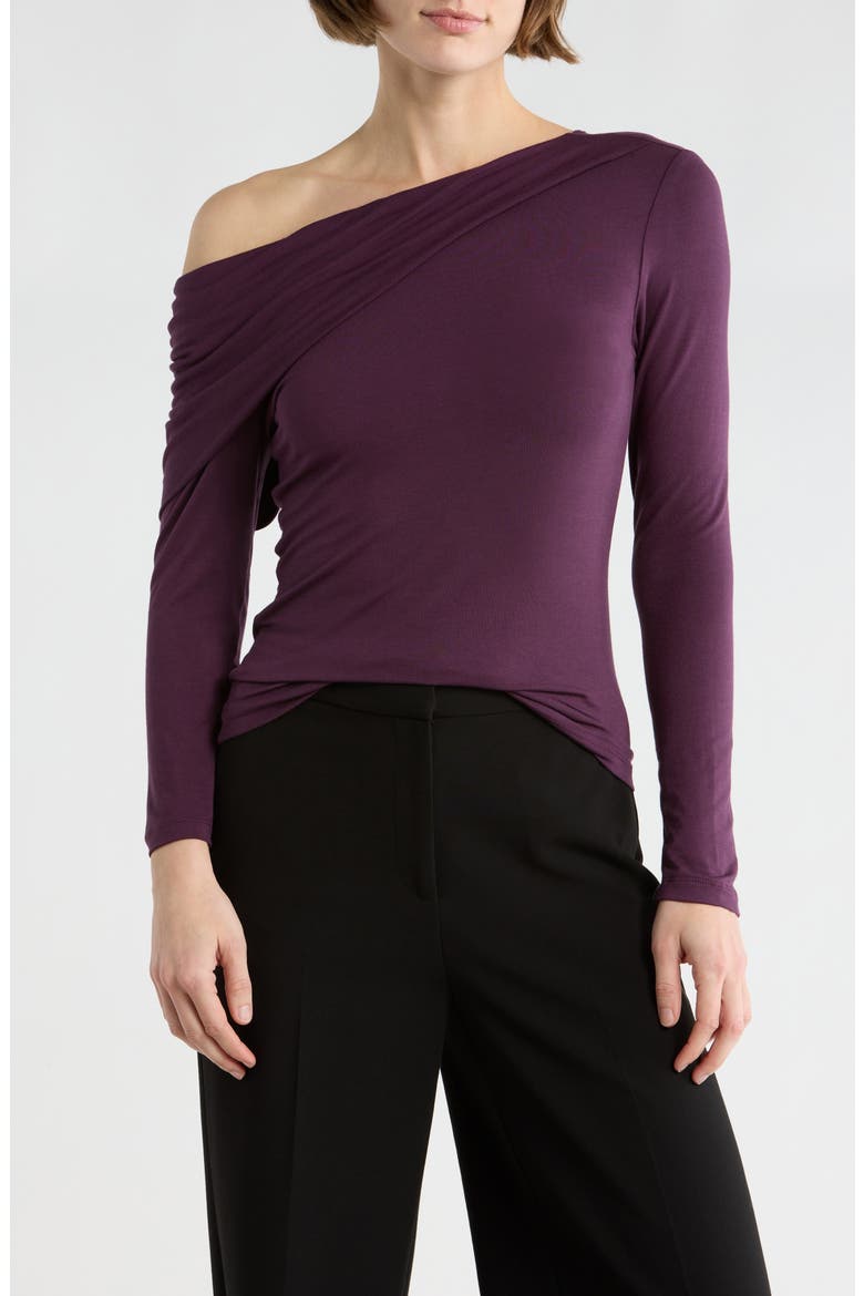 Off the Shoulder Top, Main, color, PRUNE