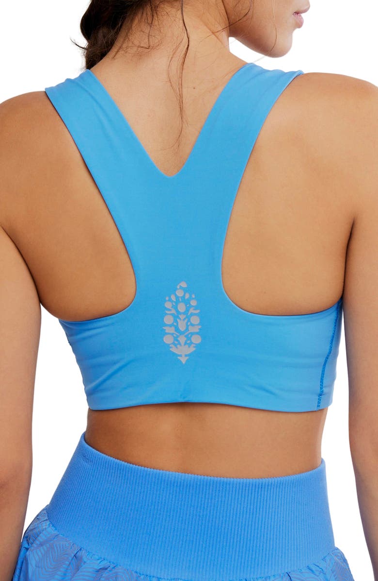 Free People FP Movement Win Win Racerback Bra, Alternate, color, Riviera Blue