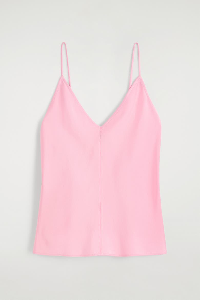 Crepe V-Neck Cami Top, Alternate, color, PINK