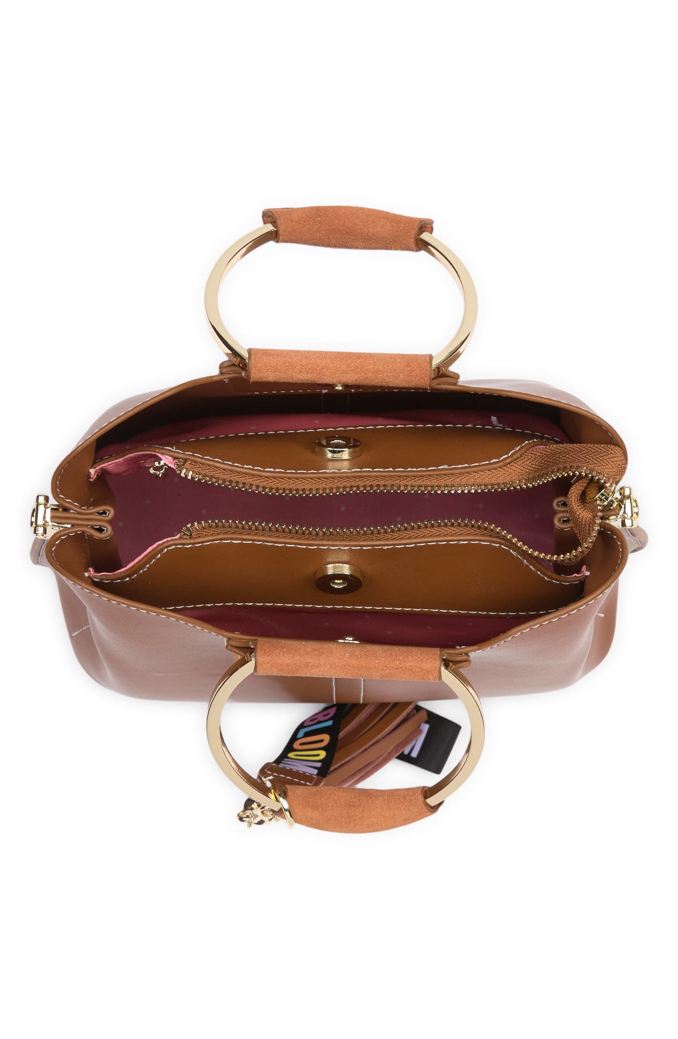 Twilight Leather Cross Body Bag, Alternate, color, BROWN / BROWN SUEDE