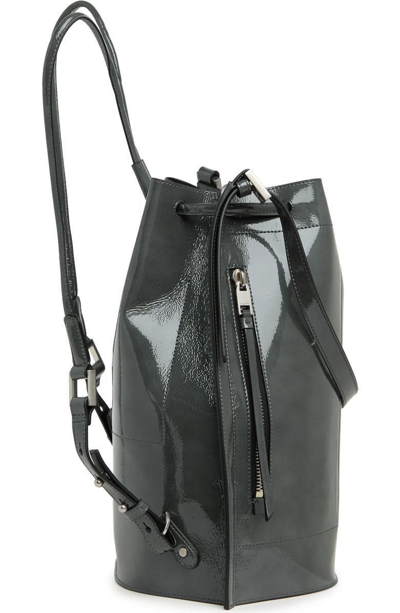 AllSaints Alpha S Patent Leather Backpack, Alternate, color,