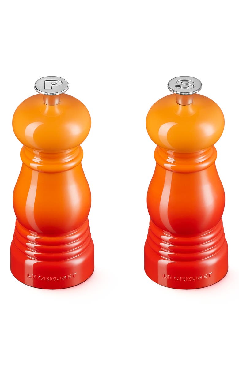 Le Creuset Classic Petite Salt & Pepper Mill Set, Main, color, Flame