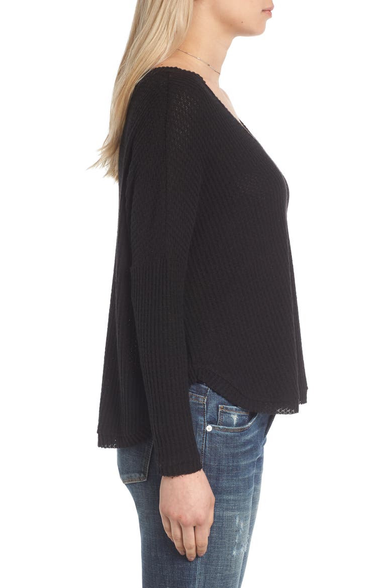 Cozy Thermal Top, Alternate, color, BLACK