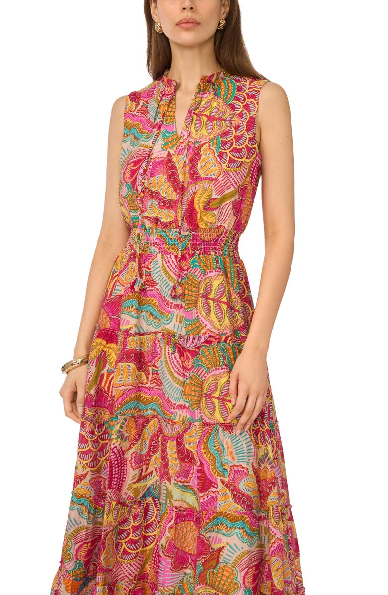 Halogen<sup>®</sup> Smocked Tiered Sundress, Alternate, color, Pink Multi