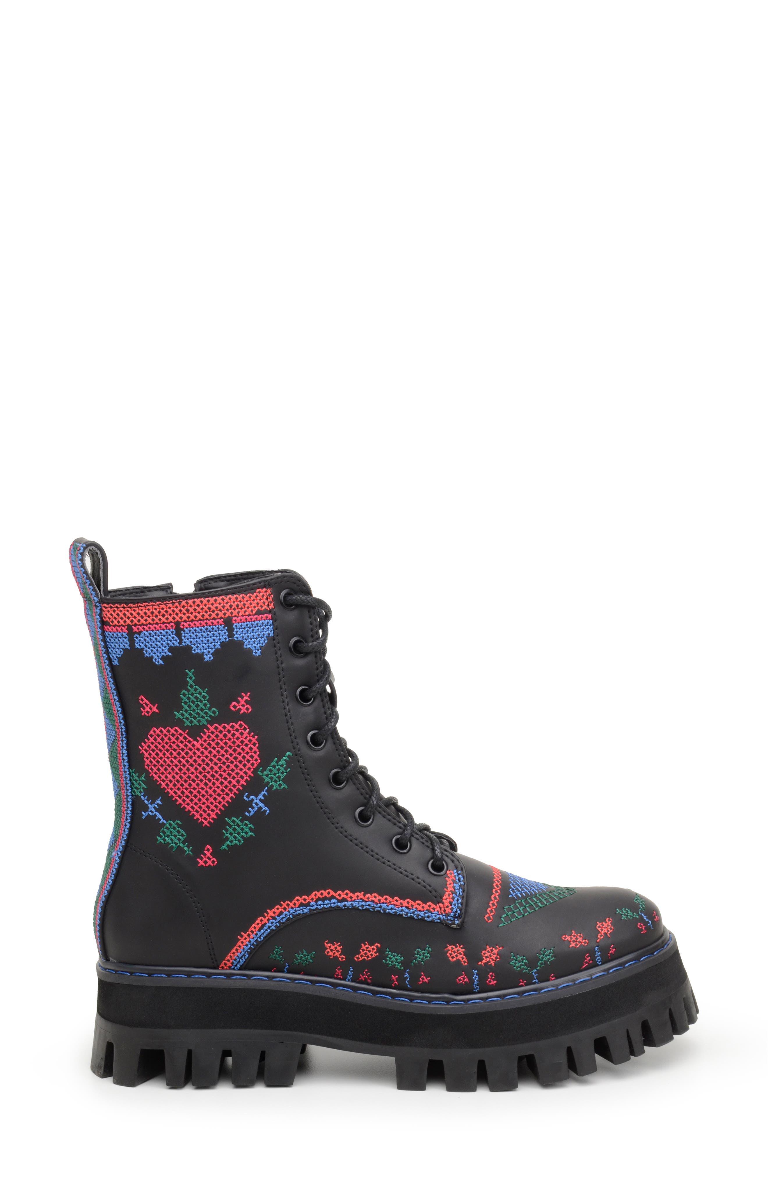 FARM Rio Stitched Lace-Up Boot, Alternate, color, 